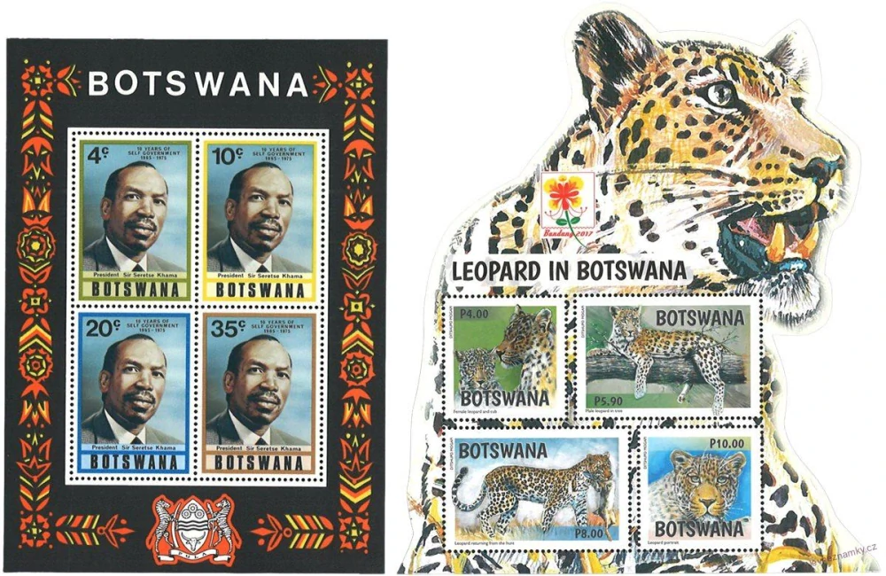Aršíky známek - Botswana - 1986-2016 - 20 ks - čisté
