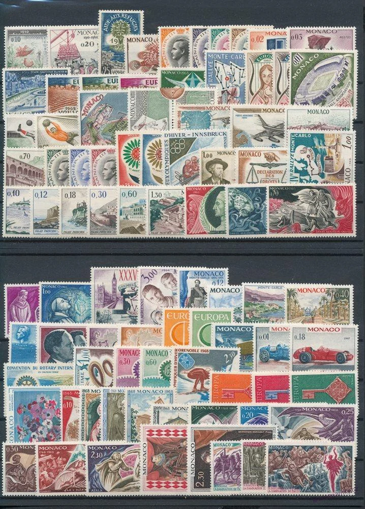 Sbírka známek - Monako 1960 - 1980 - čisté