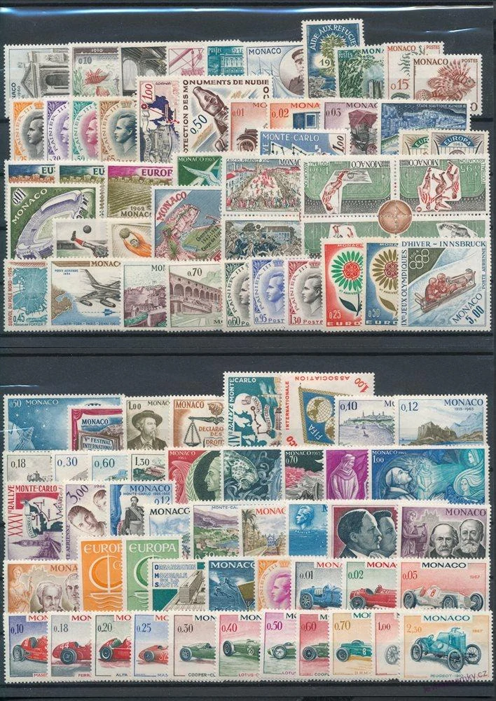 Sbírka známek - Monako 1960 - 1980 - čisté