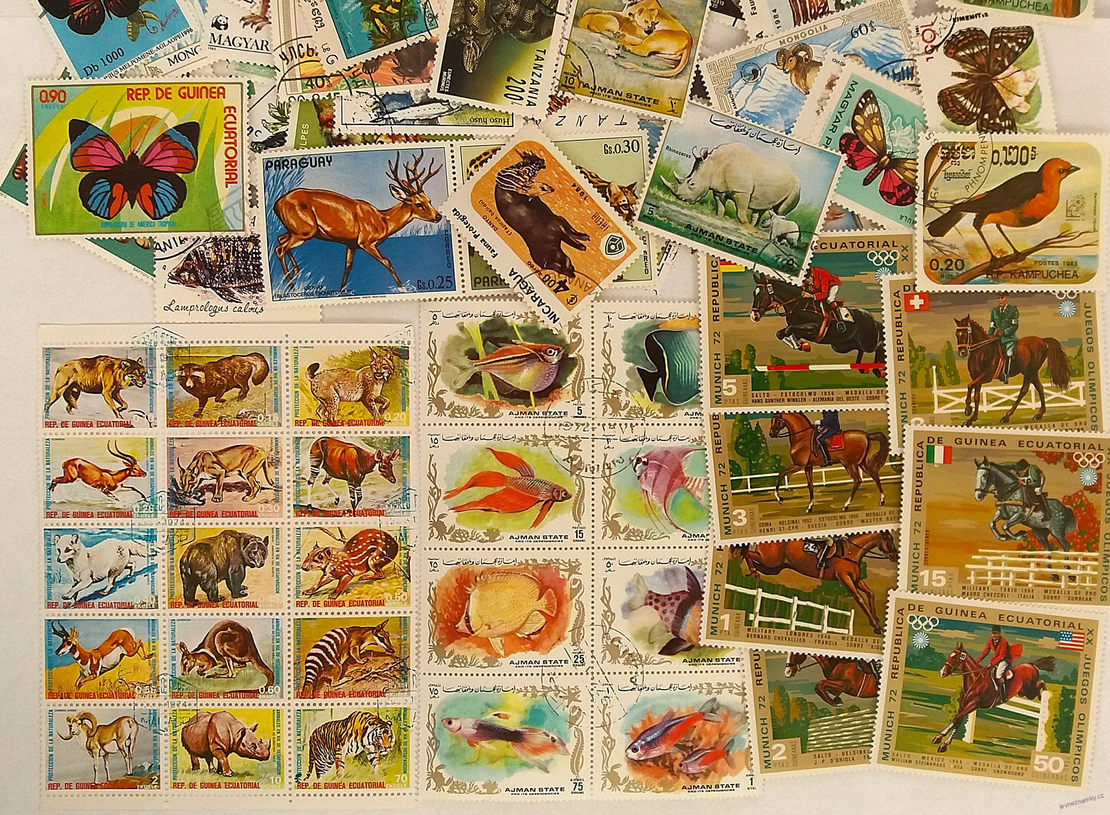 Balíček známek - fauna mix - 200 ks