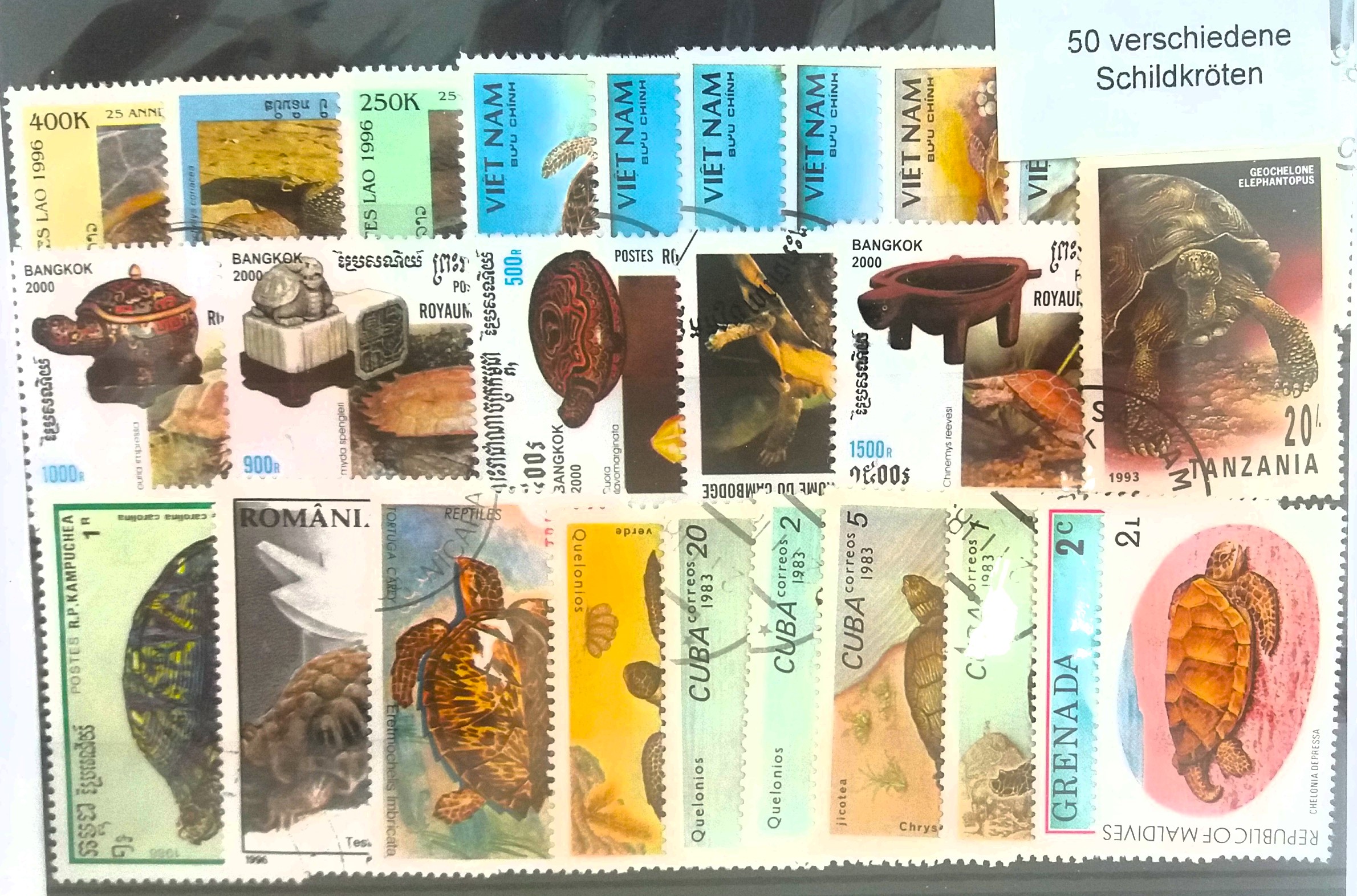 Balíček známek - želvy - 50ks