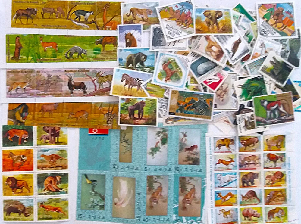Balíček známek - fauna mix - 235 ks