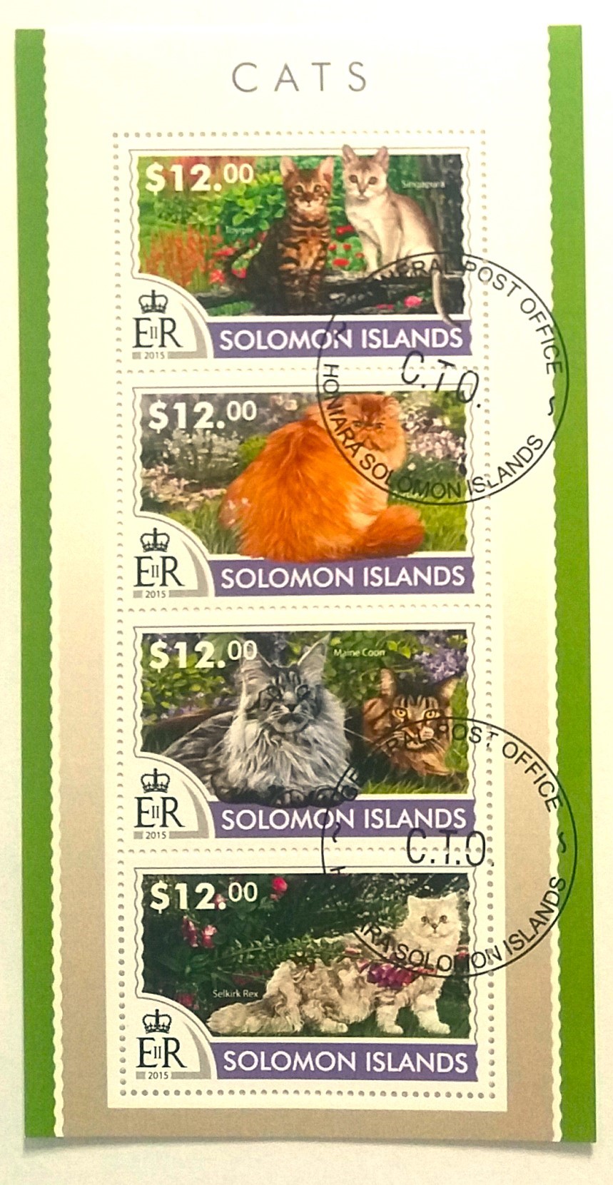 Sada aršíků Solomon Islands - kočky