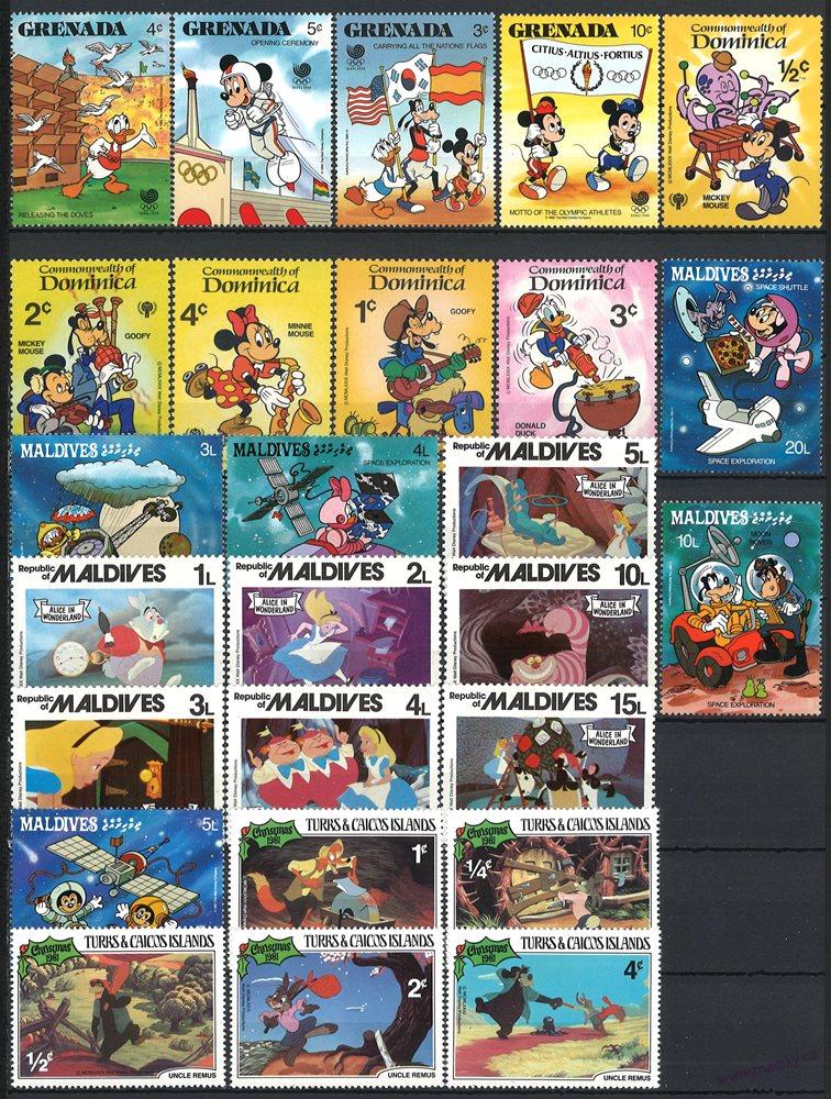 Balíček známek Disney - 115 ks - čisté