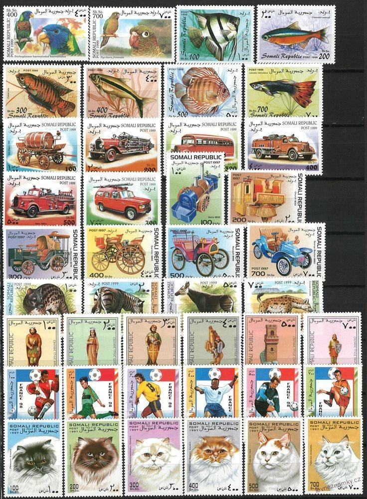 Balíček známek - Somali - 190 ks - čisté