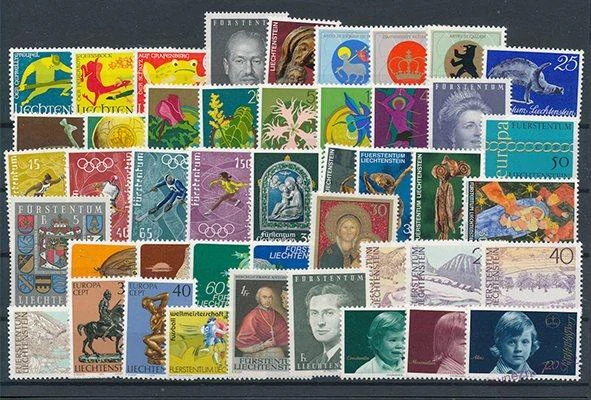 Sbírka známek - Lichtenštejnsko 1962 - 1992 - čisté