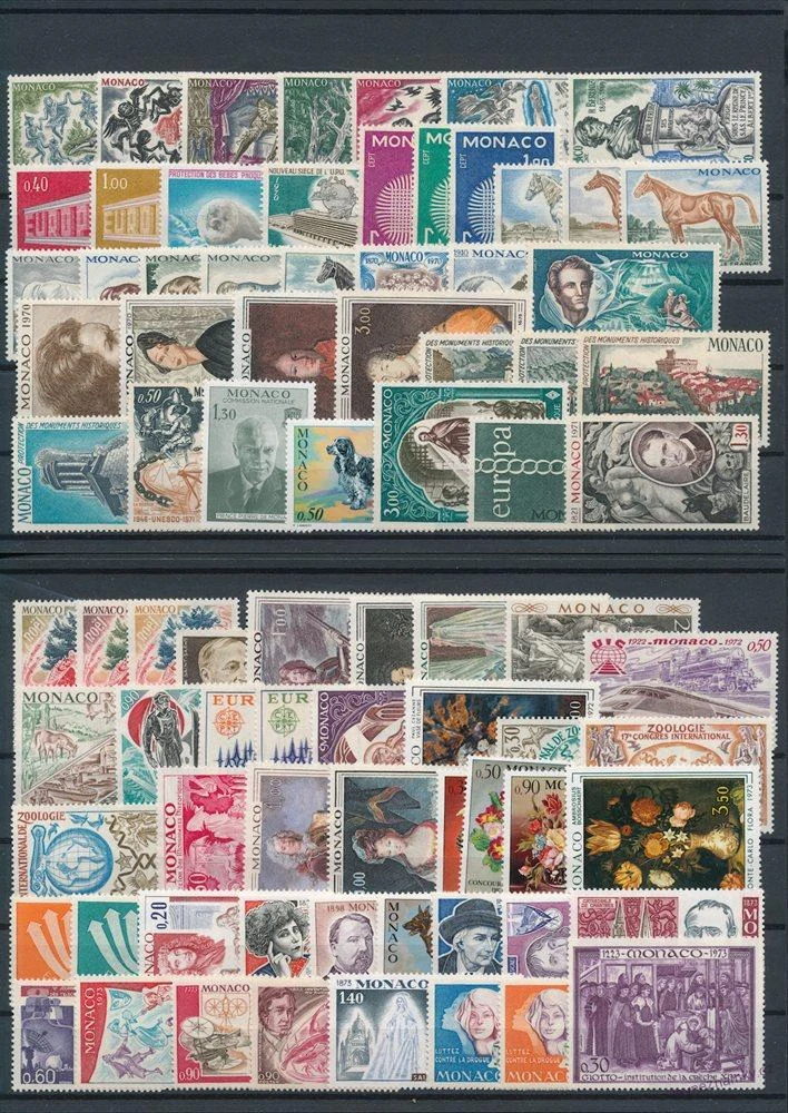 Sbírka známek - Monako 1960 - 1980 - čisté