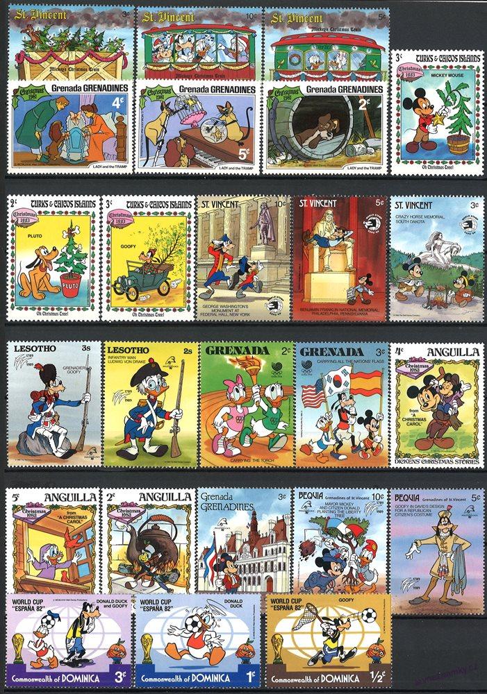 Balíček známek Disney - 193 ks - čisté