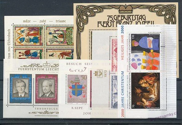 Sbírka známek - Lichtenštejnsko 1962 - 1992 - čisté