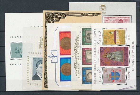Sbírka známek - Lichtenštejnsko 1962 - 1992 - čisté