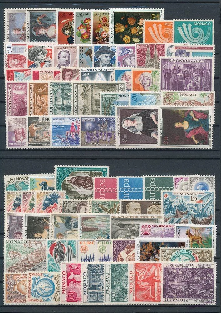 Sbírka známek - Monako 1960 - 1980 - čisté