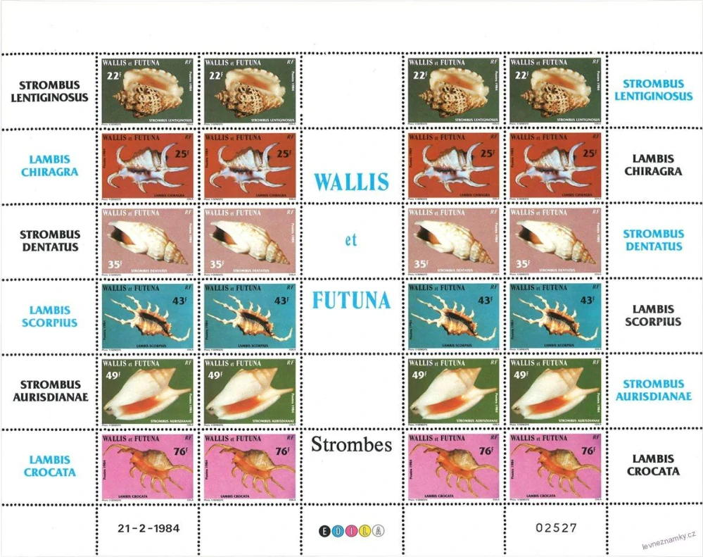 Aršíky známek - Wallis a Futuna - 1991-2013 - 20 ks - čisté