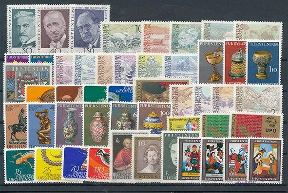 Sbírka známek - Lichtenštejnsko 1962 - 1992 - čisté
