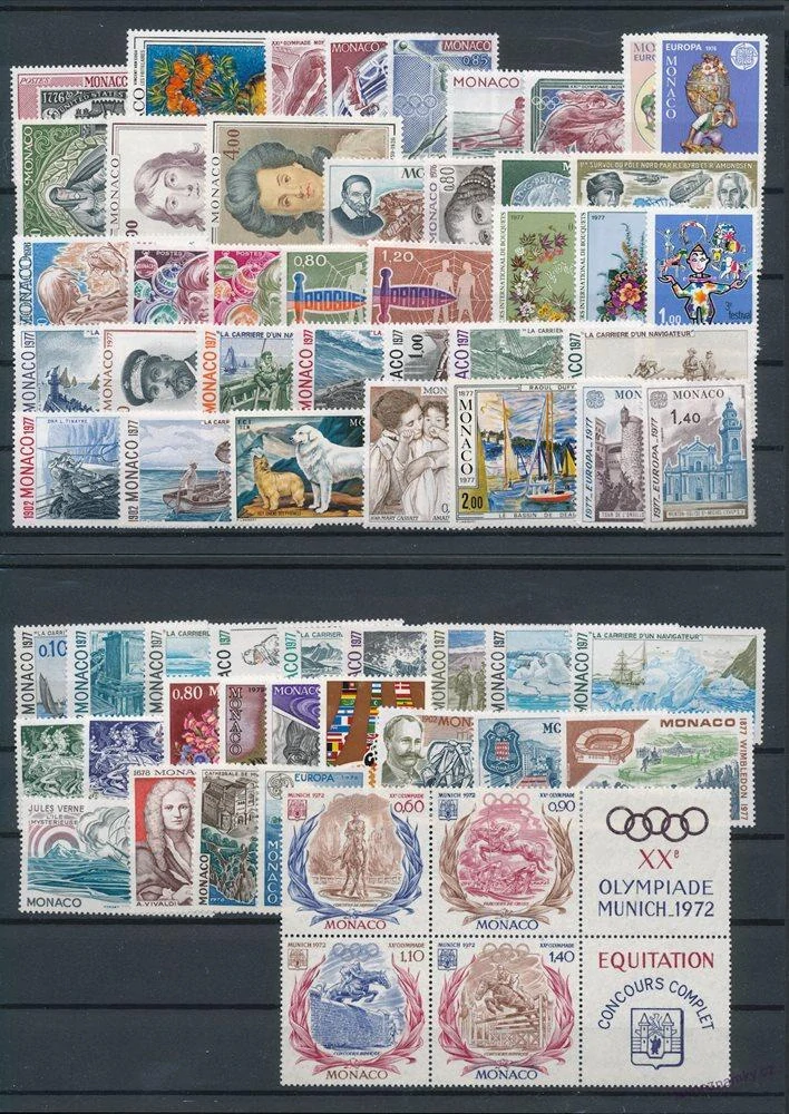 Sbírka známek - Monako 1960 - 1980 - čisté