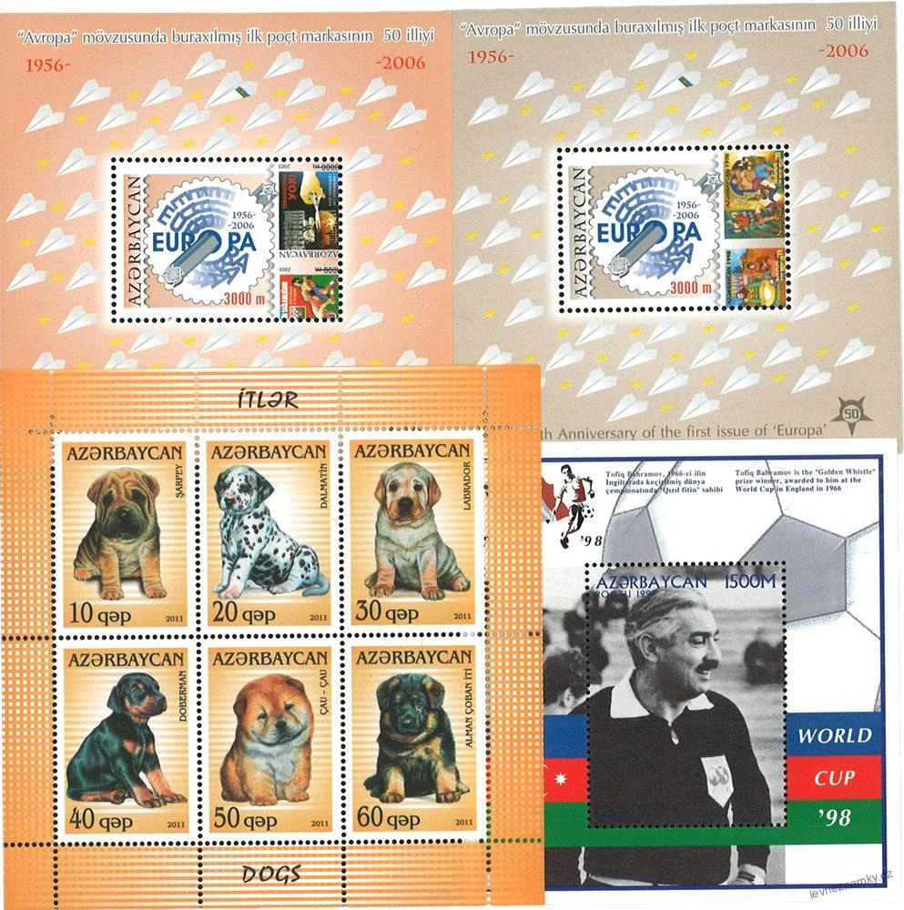 Aršíky známek - Azerbajdzan - 1993-2016 - 20 ks - čisté