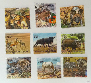 Sestava známek - Togolaise - divoká fauna