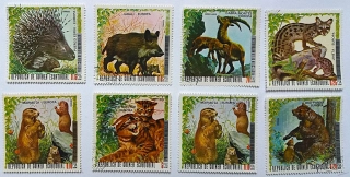 Sestava známek - Guinea Ecuatorial - divoká fauna