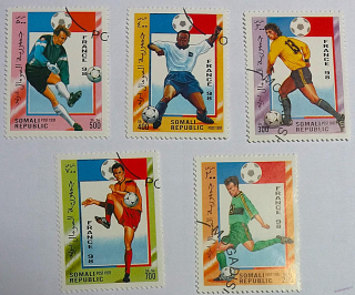 Sestava známek - Somali - fotbal