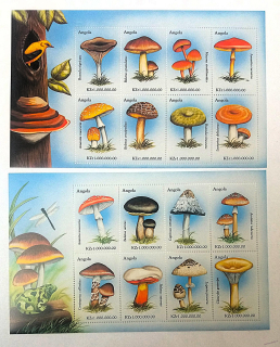 Sada aršíků Angola - houby