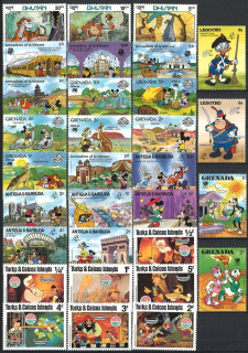 Balíček známek Disney - 115 ks - čisté