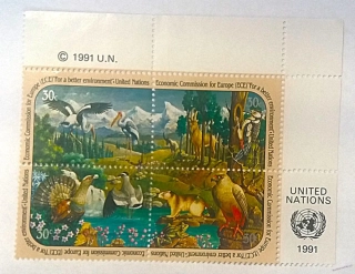 Čtyřblok známek - Nations Unies - fauna