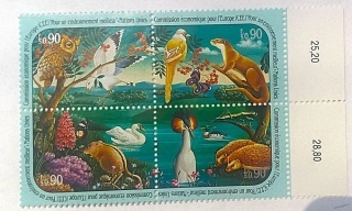 Čtyřblok známek - Nations Unies - fauna