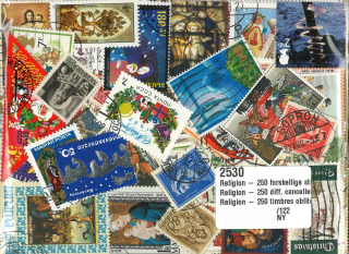 Balíček známek - náboženství - 250 ks