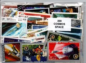 Balíček známek - vesmír - 300 ks