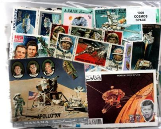 Balíček známek - Kosmos - 1000 ks