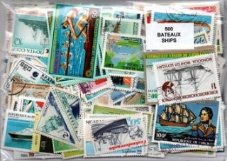 Balíček známek - lodě - 500 ks