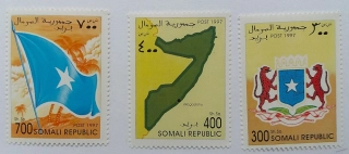 Sestava známek - Somali - státní symboly - čisté