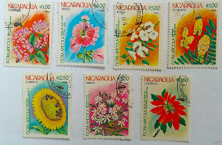 Sestava známek - Nicaragua - flóra
