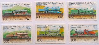 Sestava známek - Somali - vlaky
