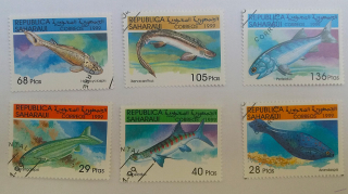 Sestava známek - Saharaui - ryby 