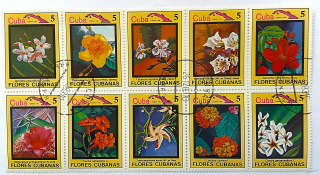 Sestava známek - Cuba - flóra