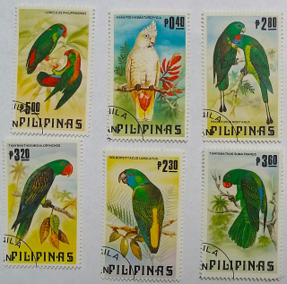 Sestava známek - Filipinas - papoušci