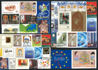 Aršíky známek - Albánie 1980 - 2013 - 20 ks - čisté