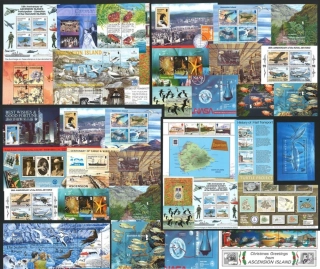 Aršíky známek - Ascension 1980 - 2012 - 20 ks - čisté