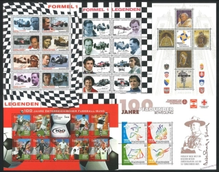 Aršíky známek - Rakousko 1981 - 2006 - 20 ks - čisté