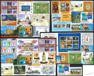 Aršíky známek - Barbados 1980 - 2005 - 20 ks - čisté