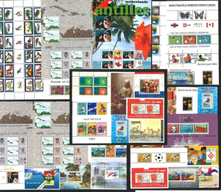 Aršíky známek - Nizozemské Antily 1973 - 2010 - 20 ks - čisté