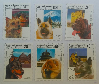 Sestava známek - Saharaui - psi 