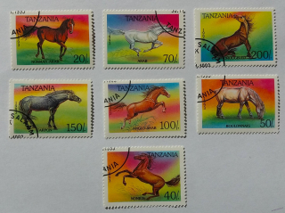Sestava známek - Tanzania - koně