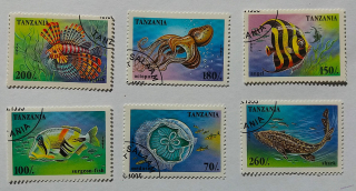 Sestava známek - Tanzania - ryby