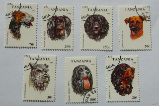 Sestava známek - Tanzania - psi