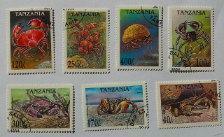 Sestava známek - Tanzania - krabi