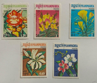 Sestava známek - R.P.Kampuchea - flóra