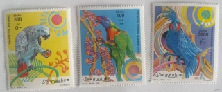 Sestava známek - Somalia - papoušci - čisté