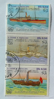 Sestava známek - St. Tomé - lodě