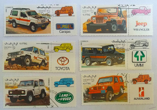 Sestava známek - Sahara - auta